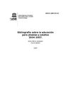 Bibliografía sobre la educación para jovenes y adultos 2004- 2007