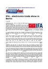IFA - electronics trade show in Berlin