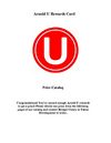 Arnold U Reward Card Prize Catalog