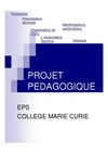 PROJET PEDAGOGIQUE D'EPS / COLLEGE MARIE CURIE / ETAMPES - 2009 2010