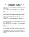 CanAPingReallyHelpYourBlogGetTopSearchEngineRankings