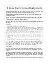 5 Simple Ways to Increase Blog Comments