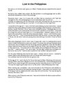 Lost in the Philippines - a personal story