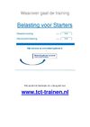 Belasting voor Starters...