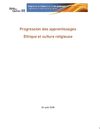 Progression des apprentissages en Éthique et culture religieuse