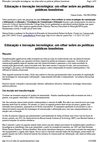 Artigo - - Educação e inovação tecnológica- um olhar sobre as políticas públicas brasileiras -PRETTO
