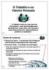 O Trabalho e os Valores Pessoais