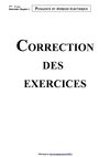 Puissance et énergie électrique (Correction des exercices - Version 2008)