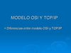 COMPARACION ENTRE MODELO OSI Y TCP/IP