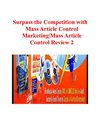 Surpass the Competition with Mass Article Control 