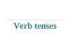verb tenses
