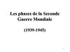 Les phases de la Seconde Guerre mondiale