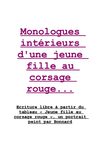 Monologues intérieurs d'une jeune fille au corsage rouge