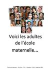 Adultes de l'école maternelle - Rentrée 2009
