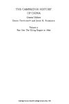 The Cambridge History of China Volume 09, The Ch'ing Empire to 1800, Part 1