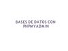 Base de Datos con phpMyAdmin
