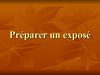 Préparer un exposé