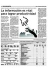La información es vital para lograr productividad