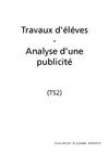Travaux d'élèves en ECJS - Analyse d'une publicité - TS2