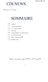 CDI News n°1