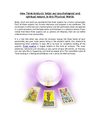 How Tarot Analysis helps our psychological and spiritual nature, in this Physical World: