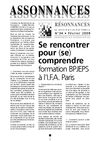 N°34 Se rencontrer pour (se) comprendre, formation BPJEPS à l’I.F.A. Paris