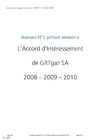 Avenant N°2 portant révision à L'Accord d'1 ntéressement de GRTgaz SA 2008 - 2009 - 2010
