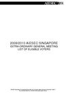 AIESEC Singapore Elections 2010 - List of Eligible Voters
