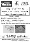 le programme de la réunion du jeudi 21/01 à Craon autour du projet de ND des landes