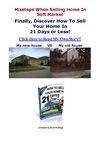 sell your home quickly, how to sell a home quick, selling home quick 