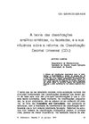 A teoria das classificações
