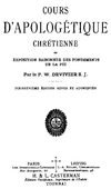 Cours d'apologétique chrétienne