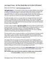 Anti Aging Creams - Do They Really Help You Get Rid of Wrinkles?