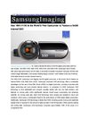 HMX-H106 is the World’s First Camcorder to Feature a 64GB Internal SSD
