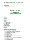 L'AVANTAGE CONCURRENTIEL de Michael Porter