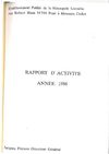 Rapport d'activités - EPF Lorraine 1986