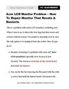 Acer LCD Monitor Problem – How To Repair Monitor That Resets & Restarts