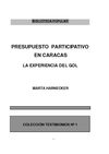 MARTA HARNECKER. PRESUPUESTO PARTICIPATIVO EN CARACAS-LA EXPERIENCIA DEL GOL 