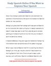 Study Spanish Online