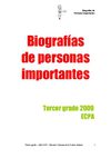 Libro de Biografias de Personas Importantes - Tercer grado 2009 -