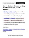 Dim PC Monitor - Reasons for Dim, Dark Screen in CRT & LCD Monitors