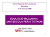 Conferència sobre escola inclusiva