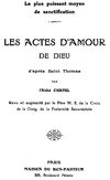 Les actes d'amour de Dieu d'après saint Thomas