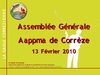 Présentation à l'assemblée générale de l'AAPPMA de Corrèze 2010