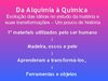 Da Alquimia à Química