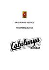 Calendaris Campionats de Catalunya Beisbol 2010