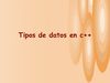tipo de datos en c++