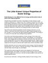 The Little Known Unique Properties of Scalar Energy