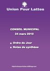 Conseil Municipal du 24 mars 2010