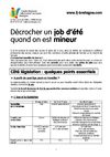 Décrocher un job d'été quand on est mineur. CRIJ Bretagne